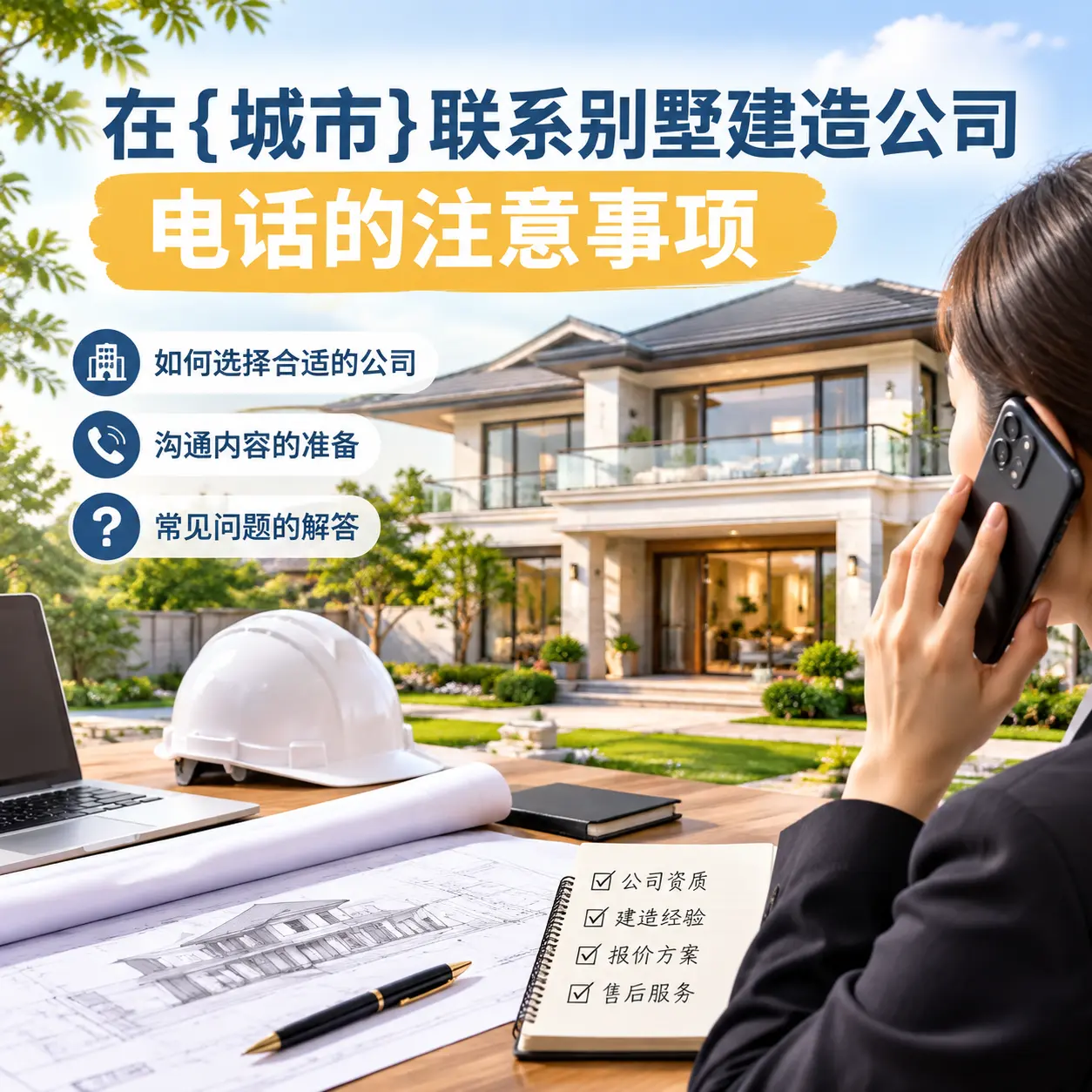 在毕节联系别墅建造公司电话的注意事项