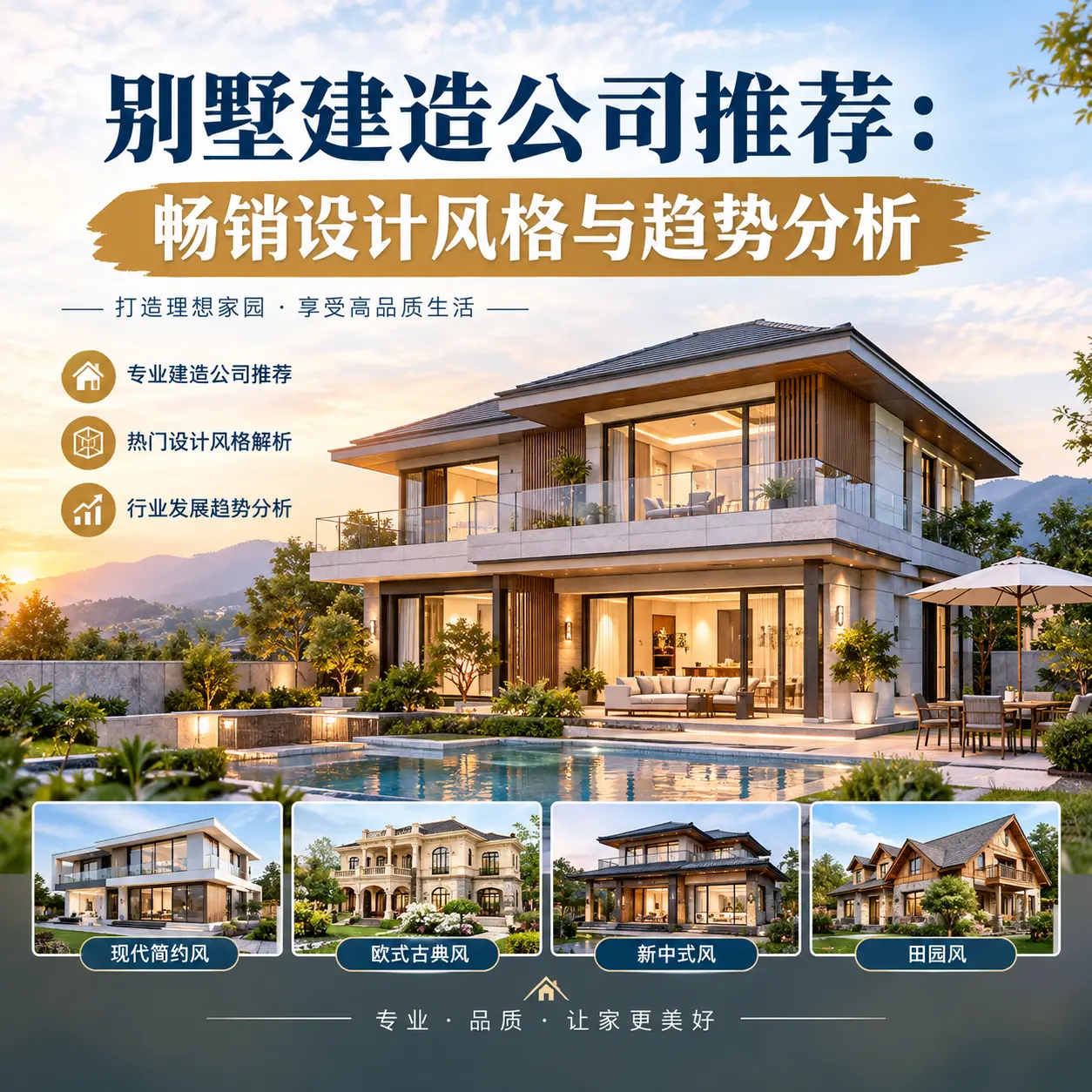 别墅建造公司推荐： 毕节 畅销设计风格与趋势分析