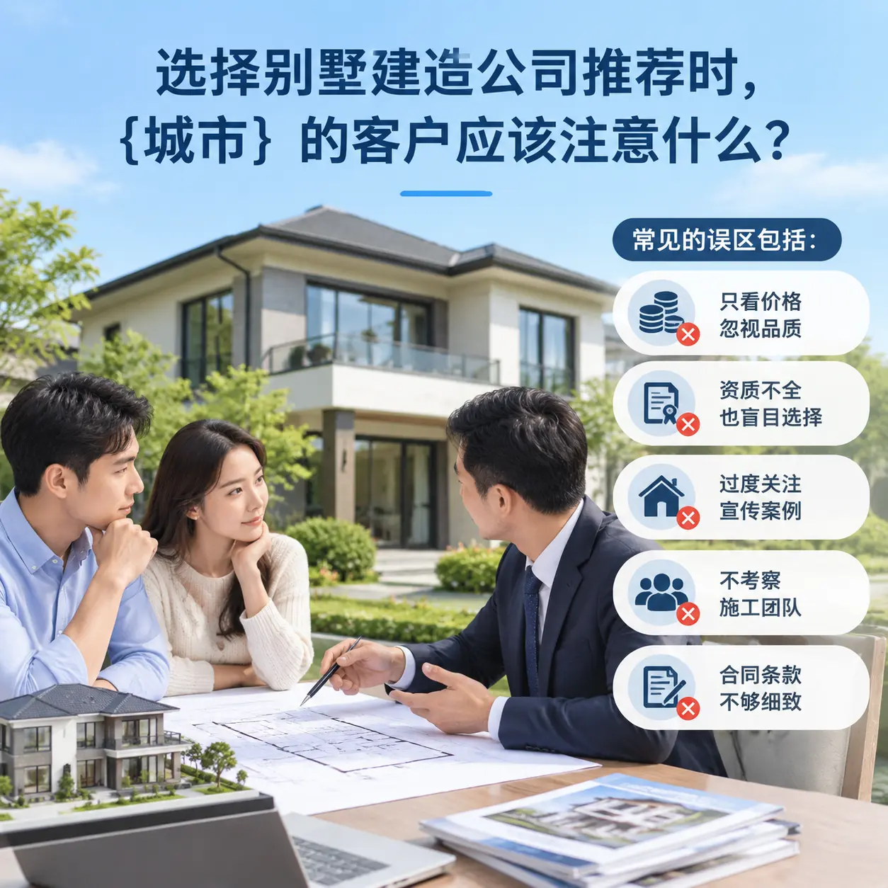 选择别墅建造公司推荐时,毕节 的客户应该注意什么?